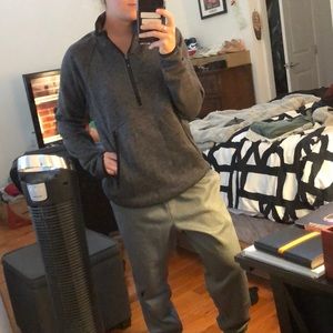 Dark grey super soft quarter zip fleece